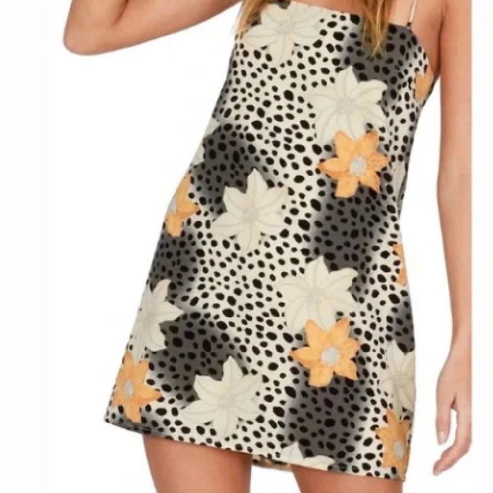Amuse Society Leopard/Floral Mini Dress